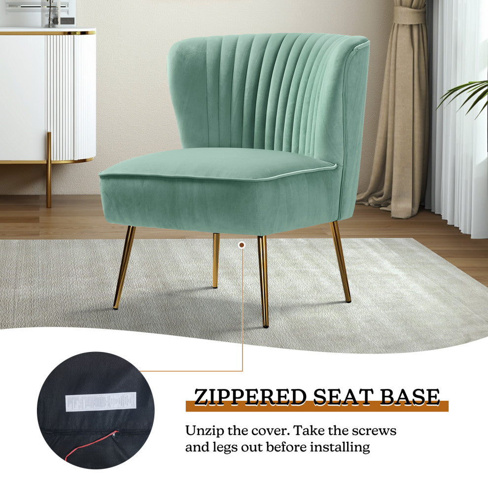 Velvet Accent Dining Chair, Sage