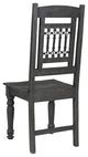 Wiley 9-piece Carved Solid Wood Dining Set, Black