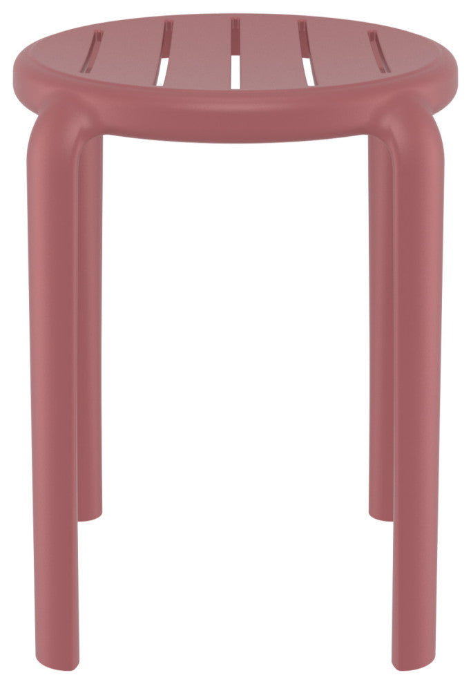 Tom Resin Dining Stool, Set of 2, Black, Marsala