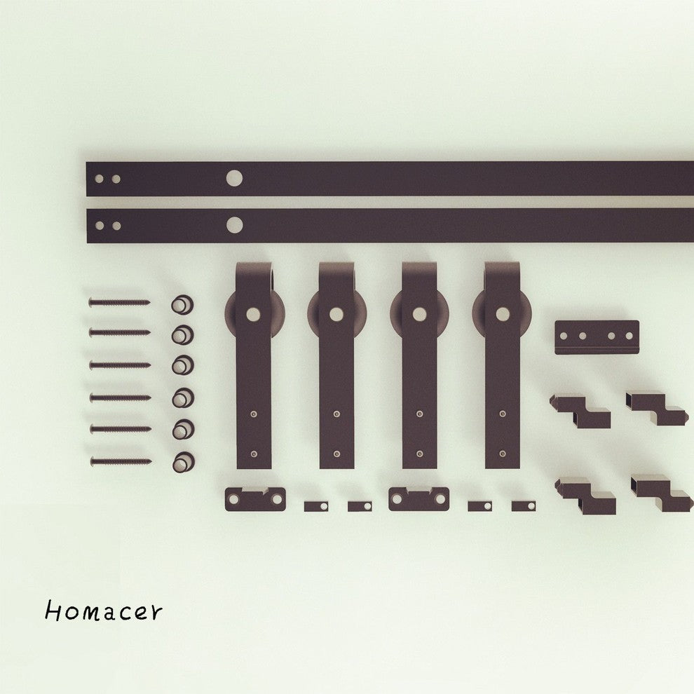 Mini Sliding Barn Door Hardware Kit, Classic Design, 72", Double