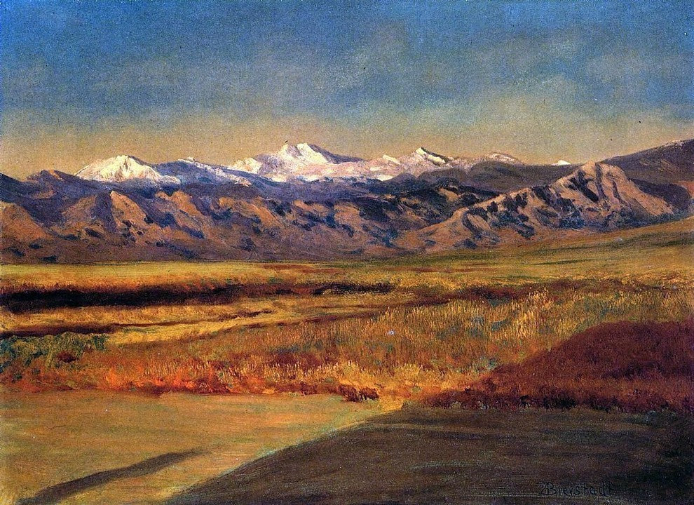 Albert Bierstadt The Grand Tetons Premium Canvas Print