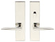 Ecco Lever, Tubular Passage, Privacy Bolt, Left Hand, Polished Stainless Steel