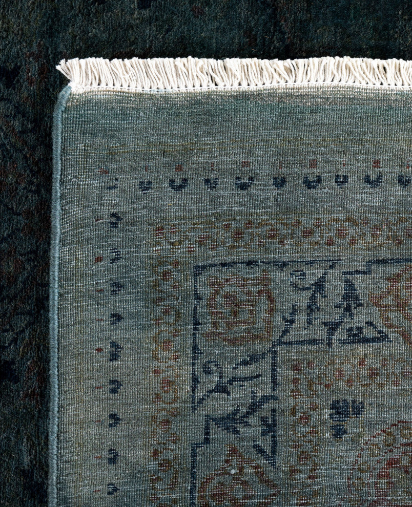Overdyed One-of-a-Kind Hand-Knotted Area Rug Black, 8' 0" x 10' 2"