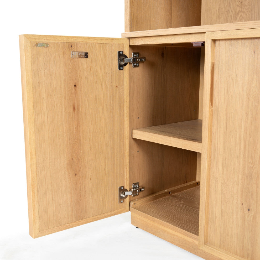 Safavieh Couture Zeus 4 Shelf Wood Bookcase, Natural