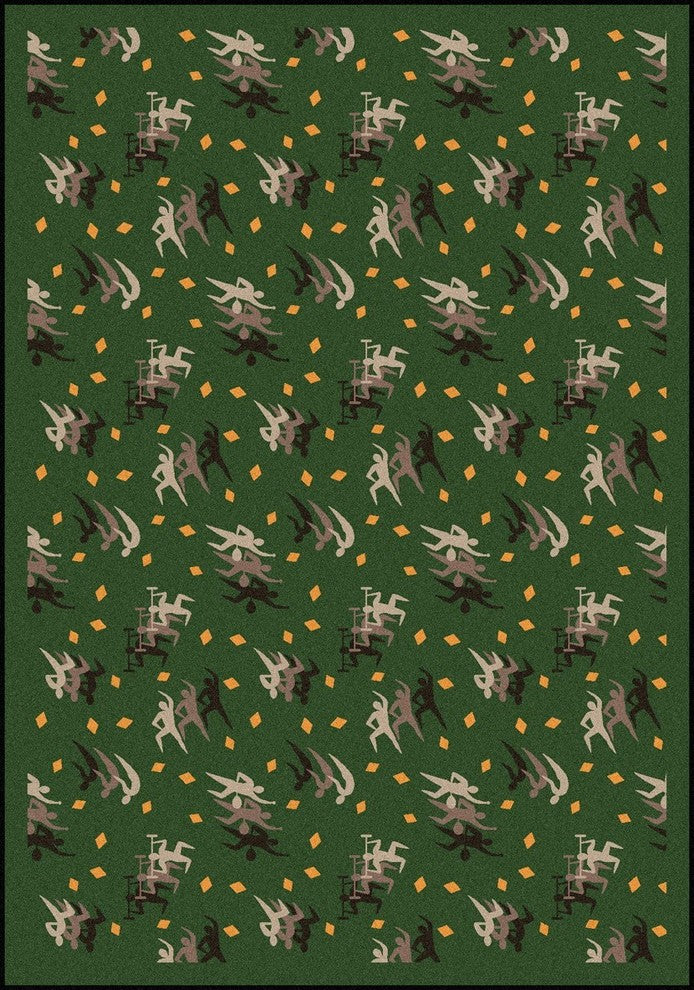 Games People Play Rug, Sage, 5'4"x7'8"