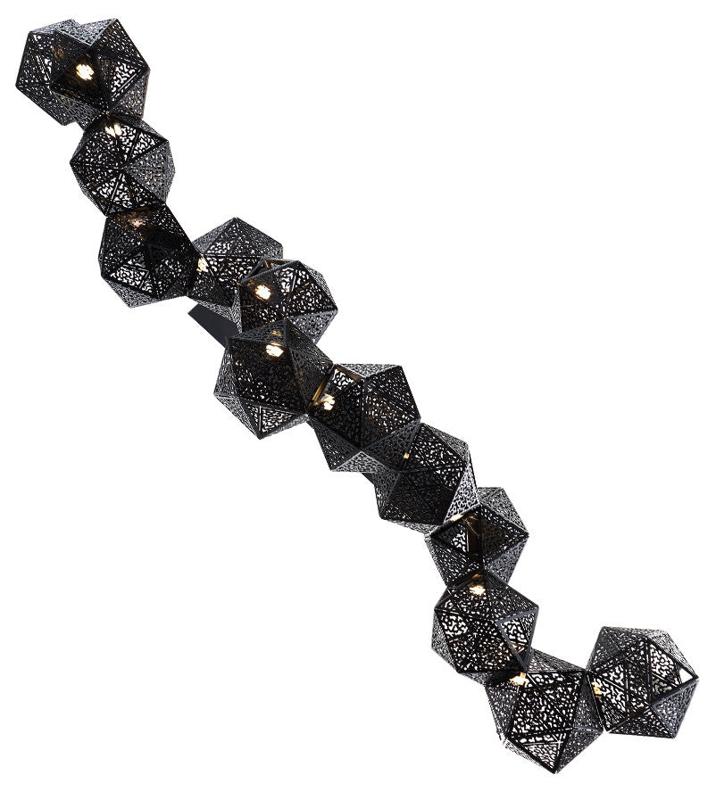 Riddle LED Linear Pendant 3000K, Black