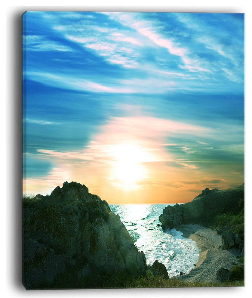 "White Waters Among Beach Hills" Seashore Canvas Print, 30"x40"