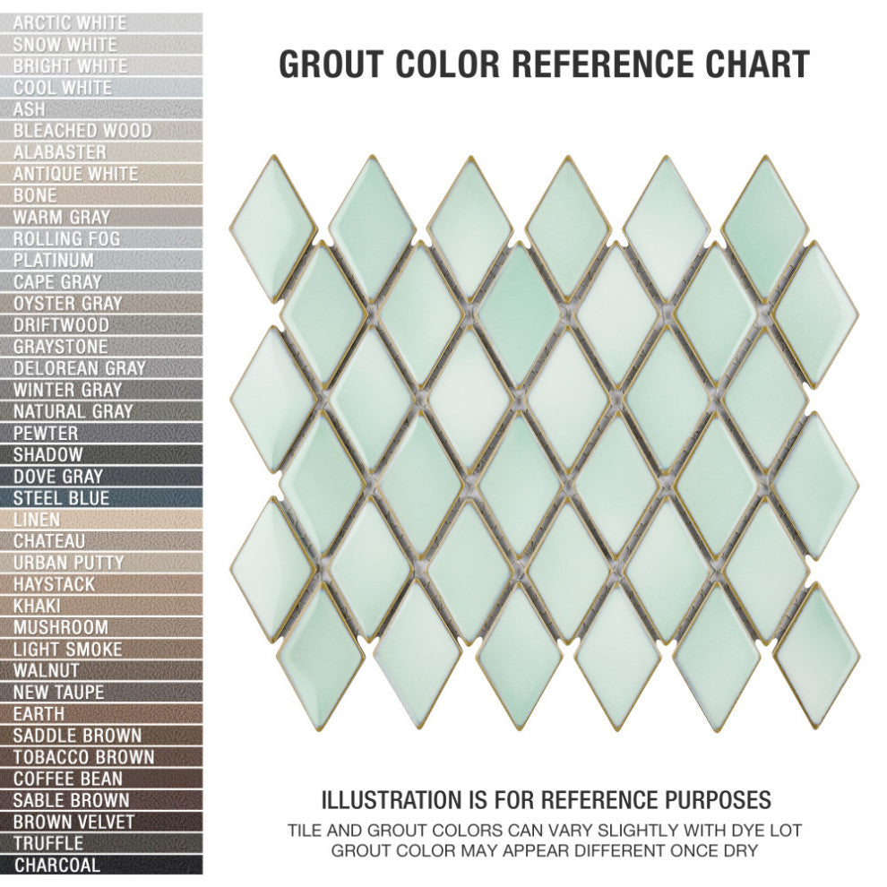 Hudson Kite Porcelain Mosaic Floor and Wall Tile, Pistachio