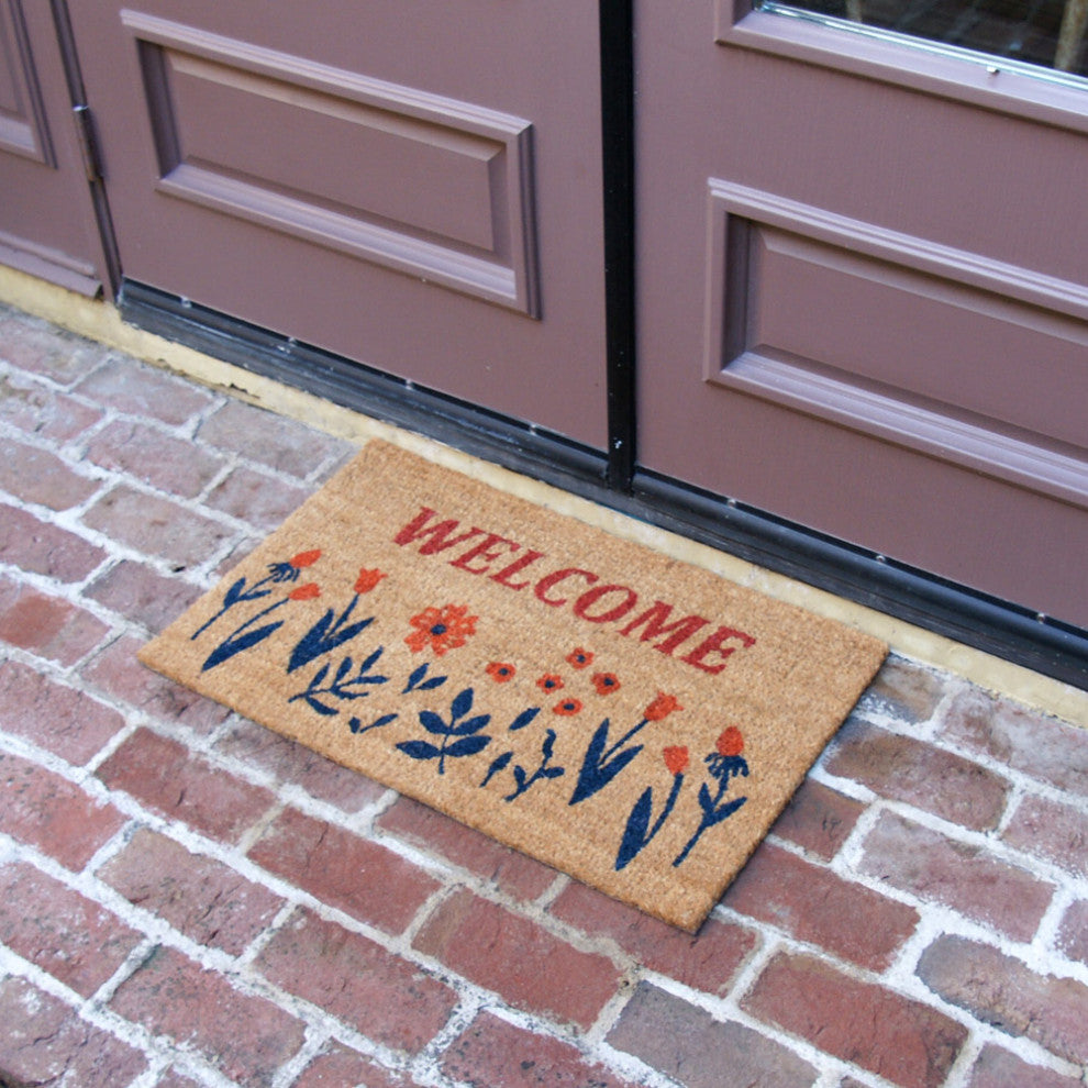 Rubber-Cal "Floral Garden" Welcome Spring Doormat 15mm X 18" X 30"
