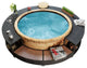 vidaXL Spa Surround Poly Rattan Black