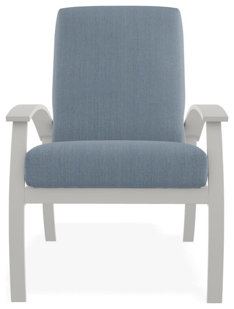 Belle Isle Cushion Deep Seating Outdoor Armchair, Canvas Haze/Snow