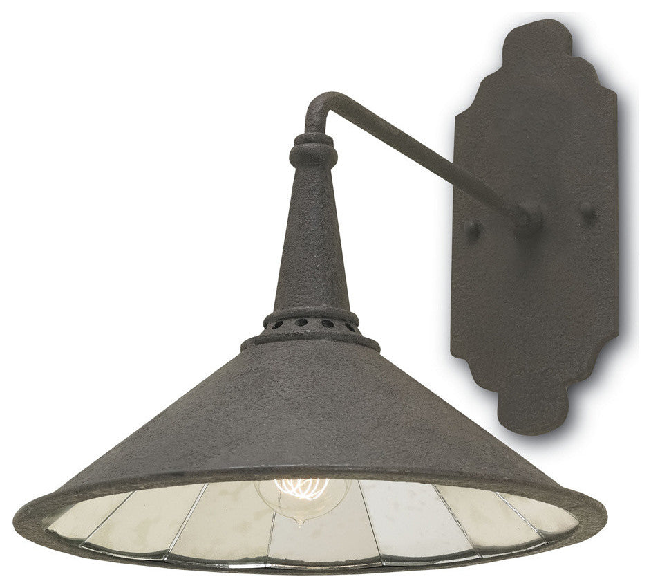Industrial Manuscript Wall Sconce 1-Light, Jerry Pair Black