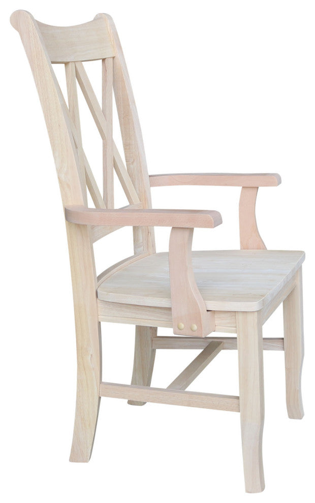 Double X-Back Chair with Arms