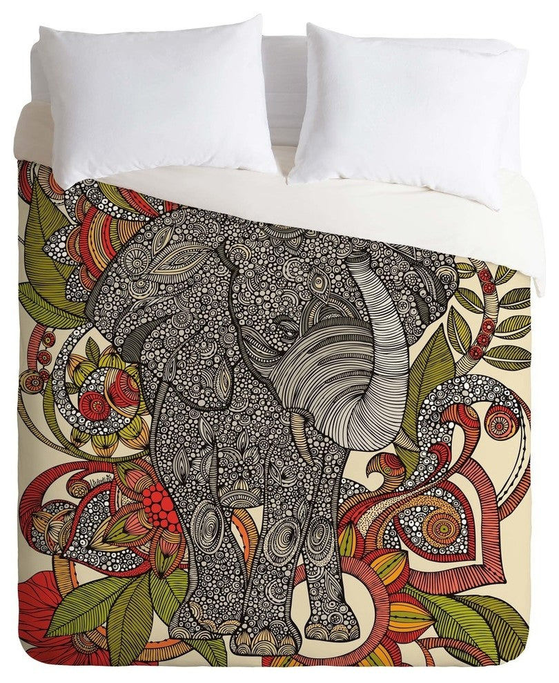 Deny Designs Valentina Ramos Bo The Elephant Duvet Cover - Lightweight