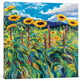 "Foxy Triptych Panel III Gallery" by Iris Scott, 26"x26"x1.5"