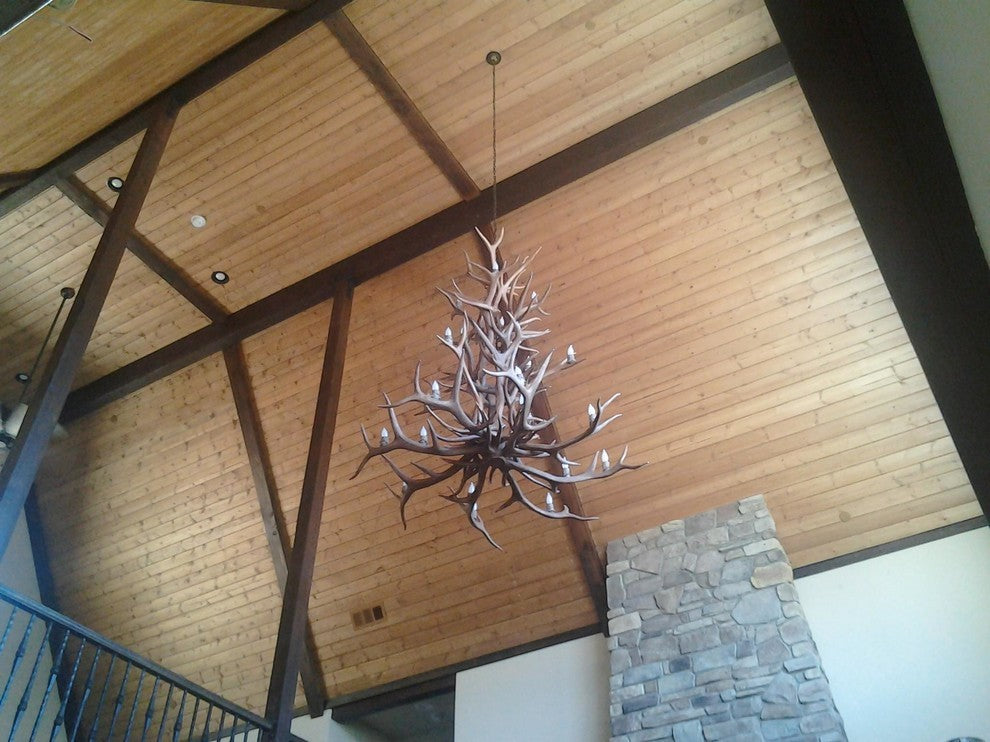 Reproduction Antler Elk, Mule Deer Cascade Chandelier Light, RL-30
