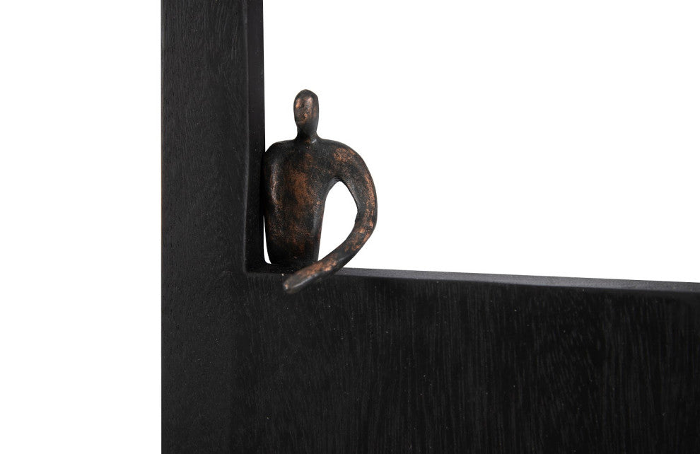 Atlas Wall Decor, Rectangle, Black, Sitting