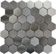 Oddysey 2" Hexagon Interlocking Mosaic Tile, 10 Sq. ft., 12"x12"