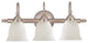 Brunswick Bath Vanity 3-Light Bath Vanity Fixture Vanity, Satin Nickel