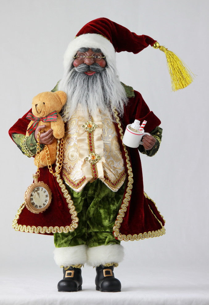 16" Rocking Horse Santa - Ethnic