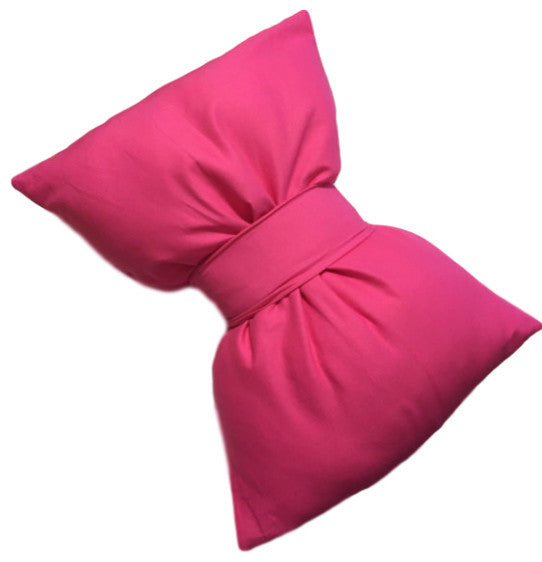Fuchsia Bow Throw Pillow, 12"x16"