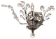 Elegant Orchid Wall Sconce, Chrome Finish With Royal Cut Crystal