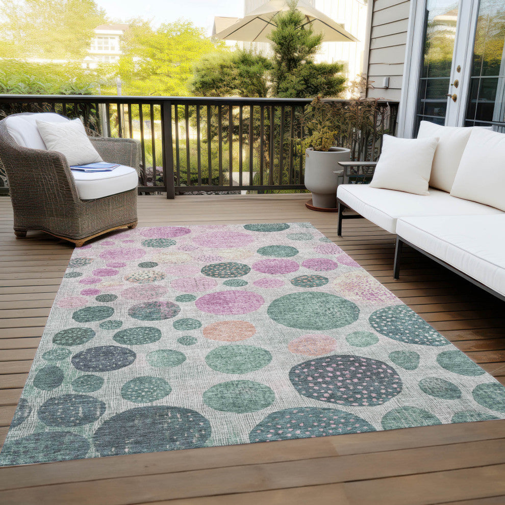 Machine Washable Indoor/Outdoor Chantille ACN1899 Cactus 9' x 12' Rug