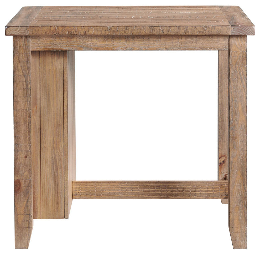 Highland Table With 3 Open Shelves, Sandwash