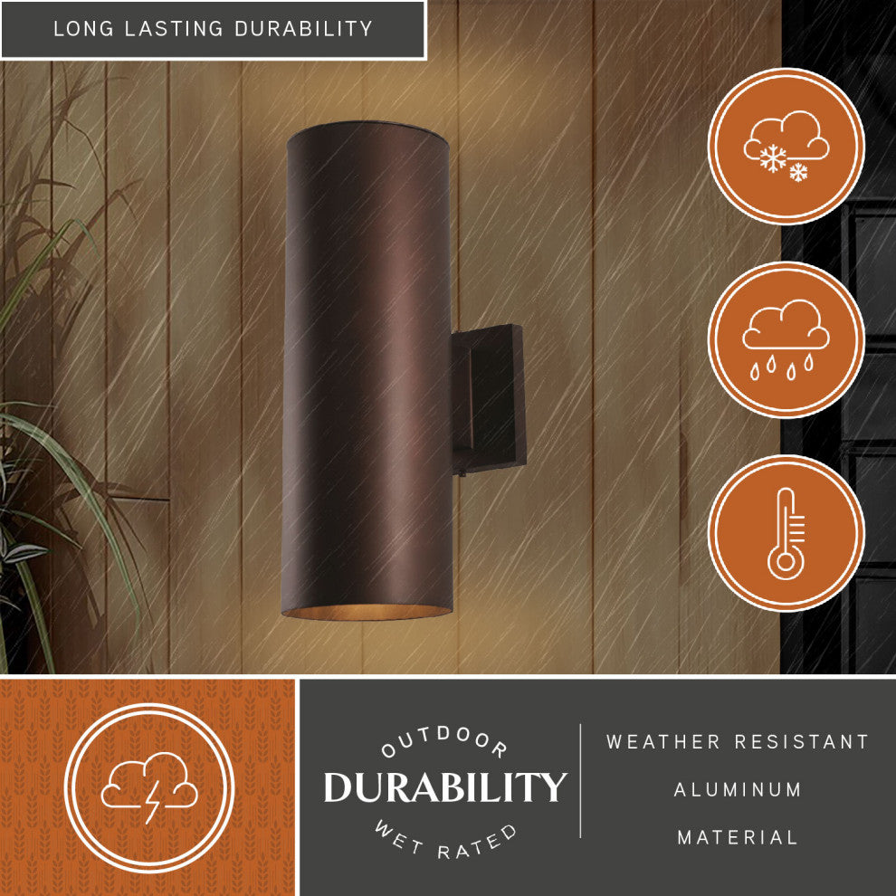 Chiasso 5" Outdoor Wall Light, Bronze