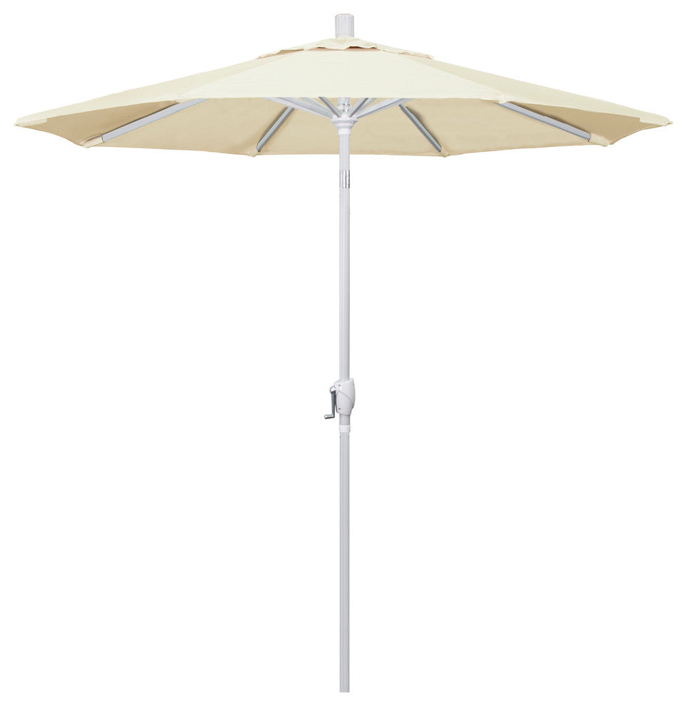 7.5' Aluminum Umbrella Push Tilt, Sunbrella, Canvas