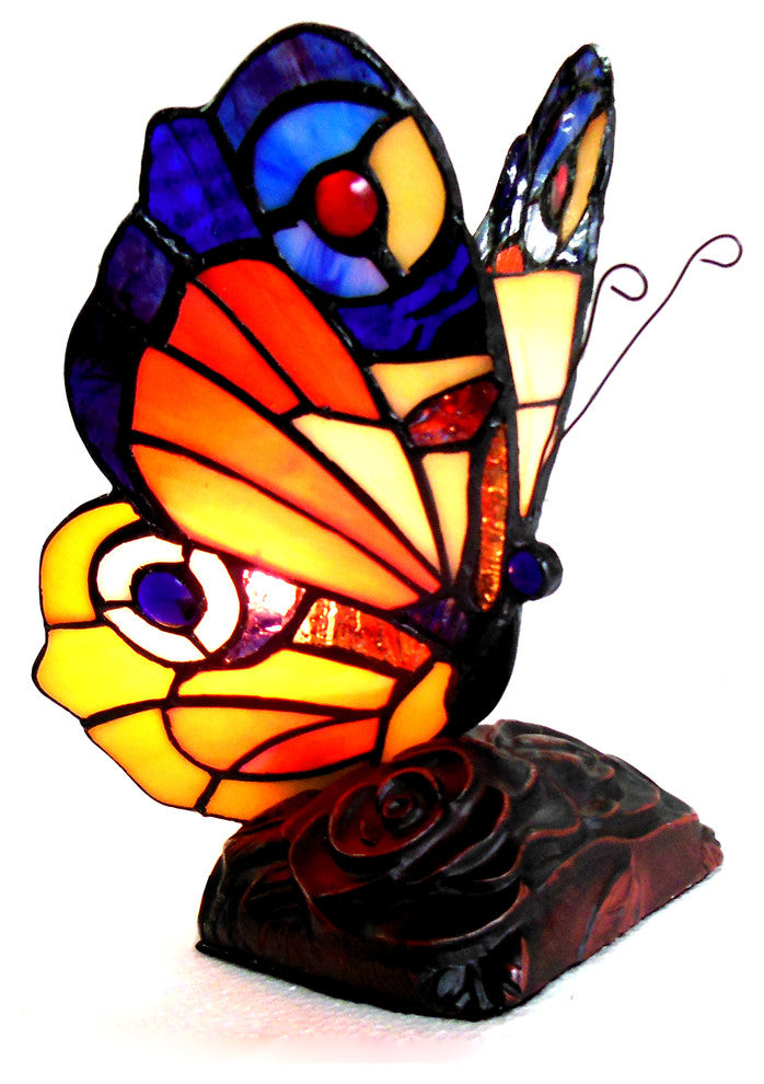 KACY 6 Tiffany-style 1 Light Butterfly Accent Table Lamp 9inches Tall