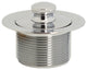 Twist & Close Bath Waste - 14" Make-Up, 17 Ga. Tubing In Satin Nickel, Polished Nickel
