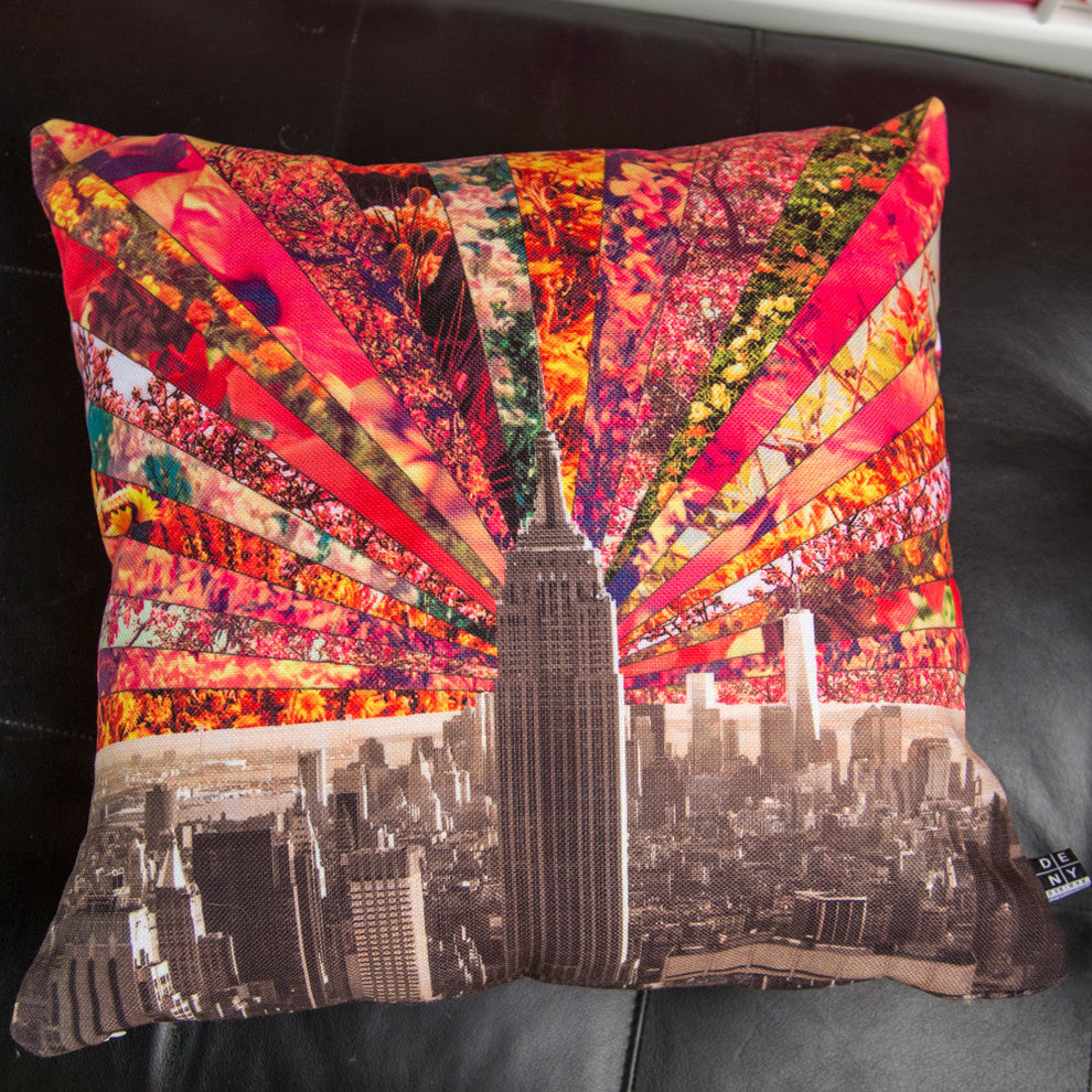 Bianca Green Blooming NY Outdoor Throw Pillow, 18x18x5