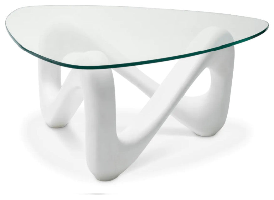 Off-White Sculptural Coffee Table, Eichholtz Aventura