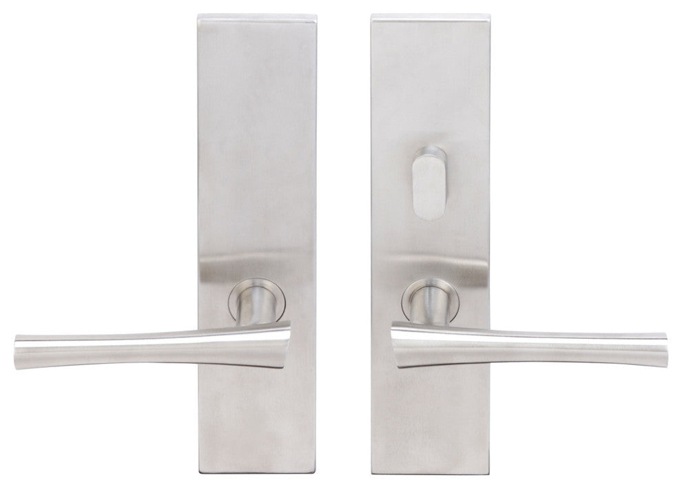 Champagne Lever, Tubular Passage With Privacy Bolt, LH, Satin Stainless Steel