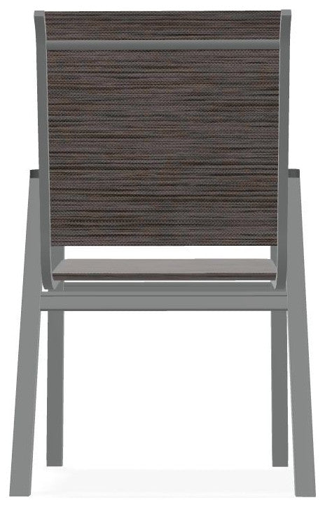 Bazza Sling Stackable Outdoor Dining Chair, James/Graphite