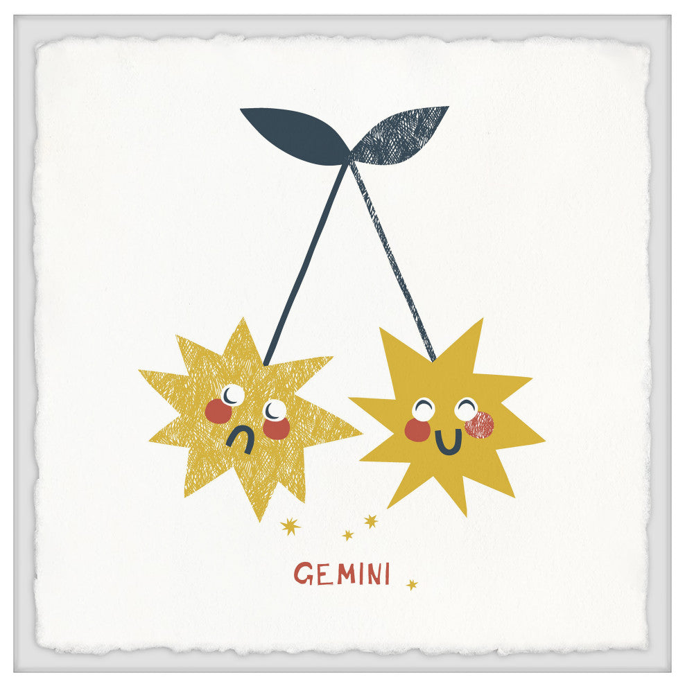 "Gemini" Framed Painting Print, 18x18