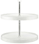 Polymer Full Circle 2-Shelf Lazy Susan for Corner Base Cabinets, White, 28"W