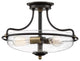 Griffin 3-Light Semi-Flush Mount, Palladian Bronze