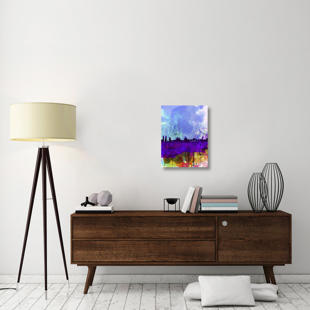 "Madrid Watercolor Skyline" Fine Art Print