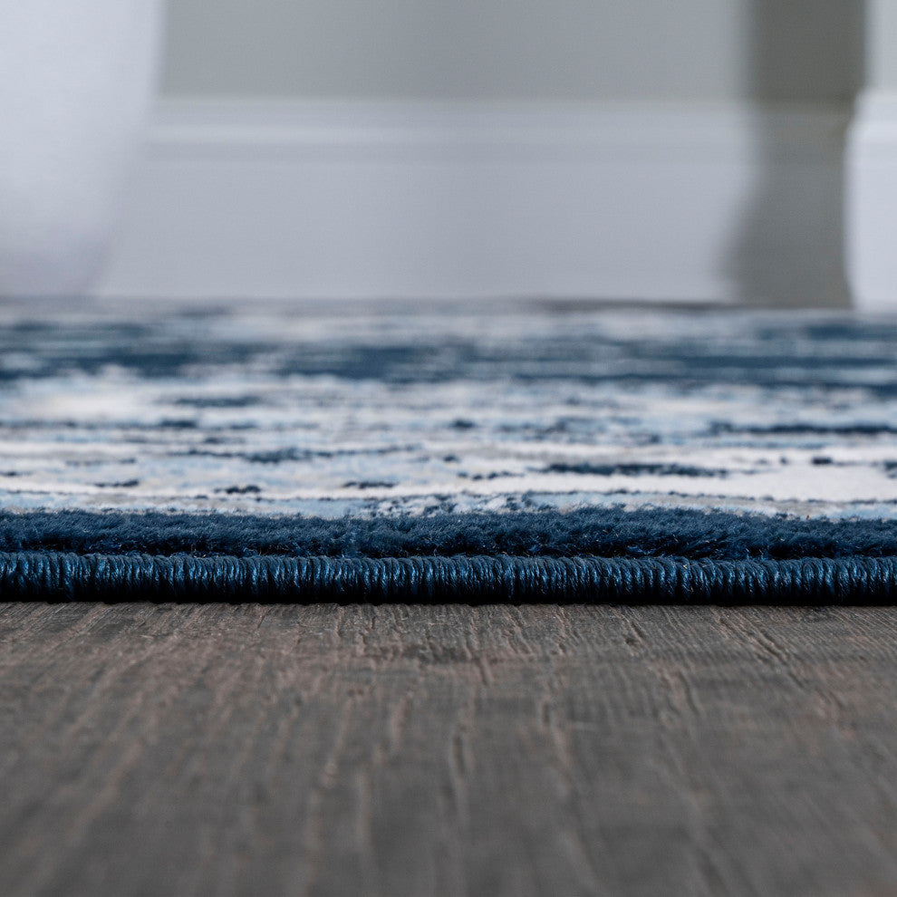 Cherie French Cottage, Navy and Ivory, 3x5