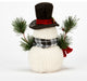 16" Tabletop Knit Christmas Snowman W/ Hat