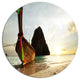 Fishing Ship In Andaman, Seashore Round Wall Art, 36"