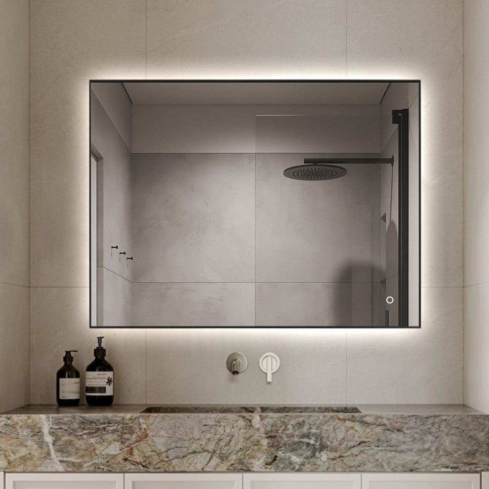 Vanta XL 31.5 in. x 23.6 in. Metal Framed LED Bath Mirror Fog Free