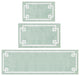 Madison Park Evan High Pile Bordered Bathroom Rug, Blue, Seafoam Green, Runner