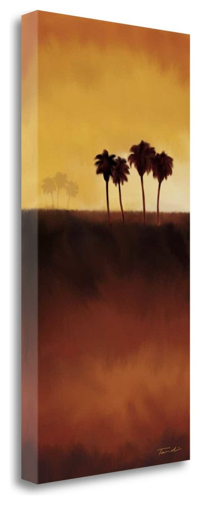 "Sunset Palm II" By Tandi Venter, Giclee Print on Gallery Wrap Canvas