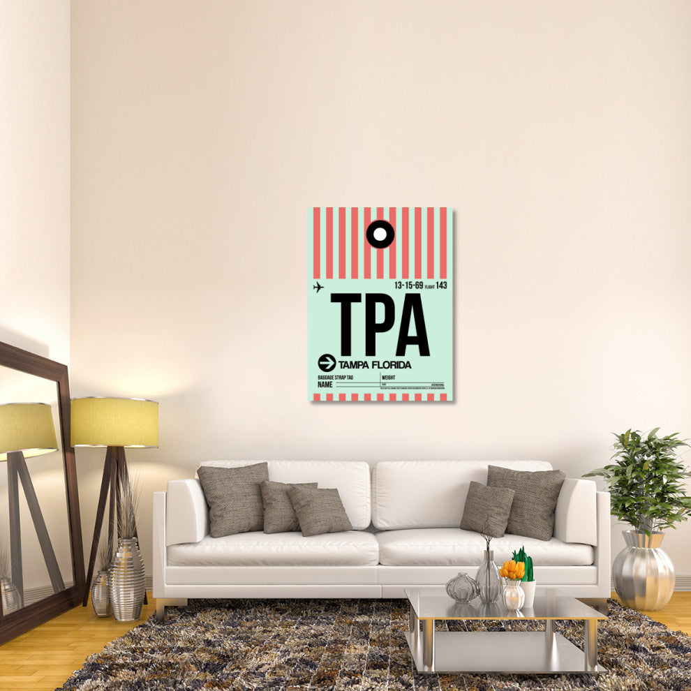 "TPA Tampa Luggage Tag 1" Fine Art Print