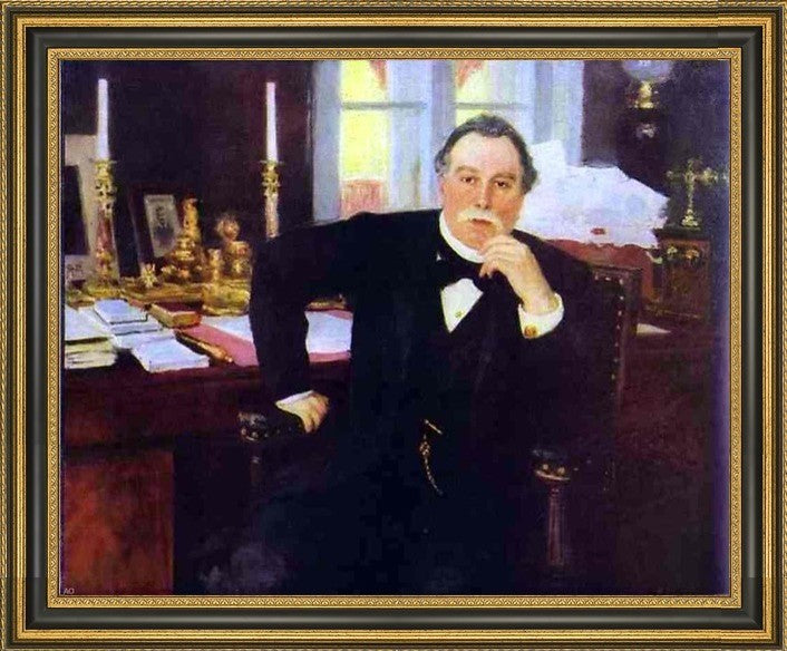 Ilia Efimovich Repin Portrait of V. K. PleveFramed Premium Canvas Print, 25"x20"