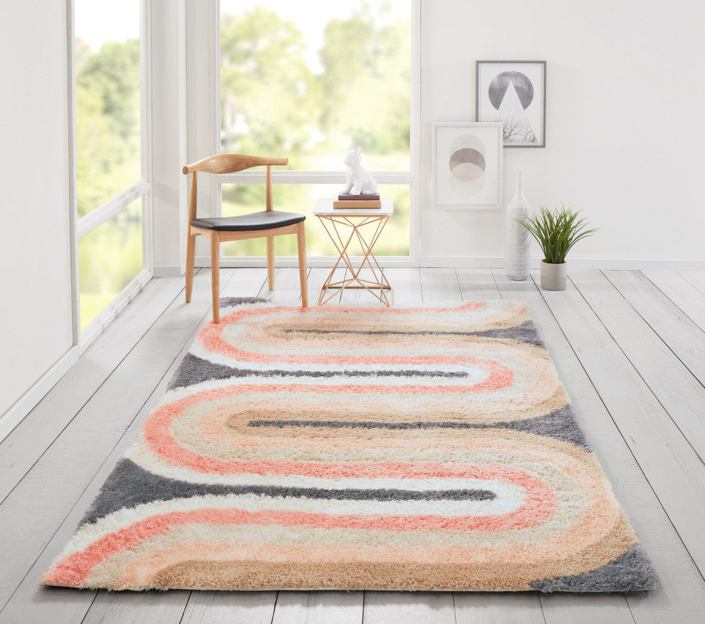 Retro Pastel Rug, 2'x3'
