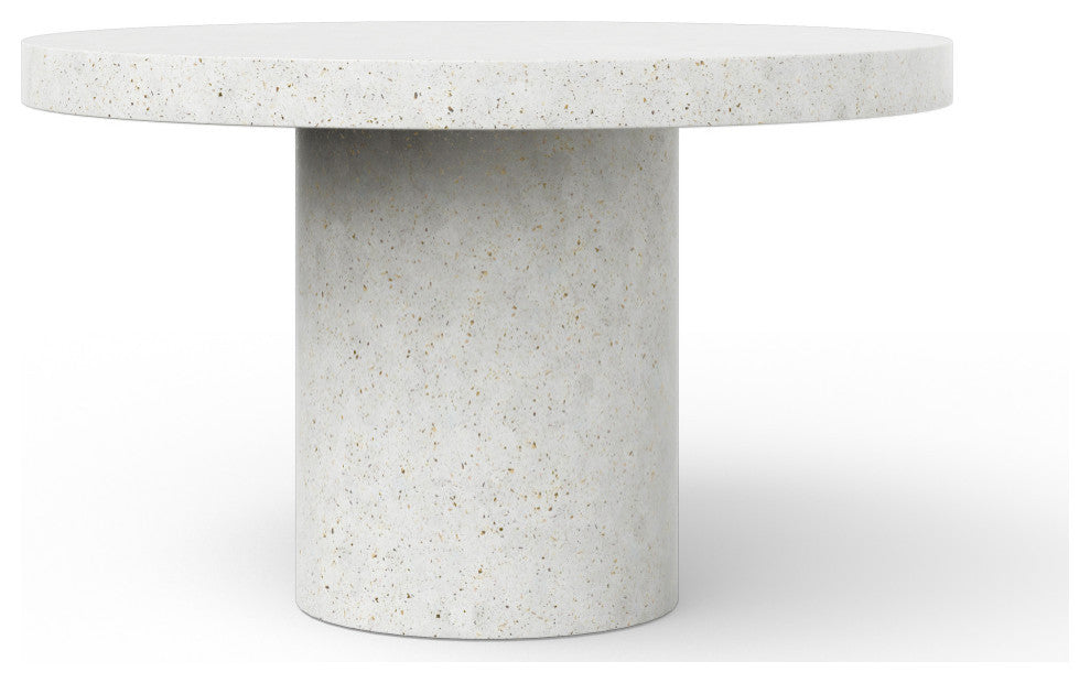 Mixx, Circa, Counter Height Dining Table, 60"Dia., Ivory Terrazzo
